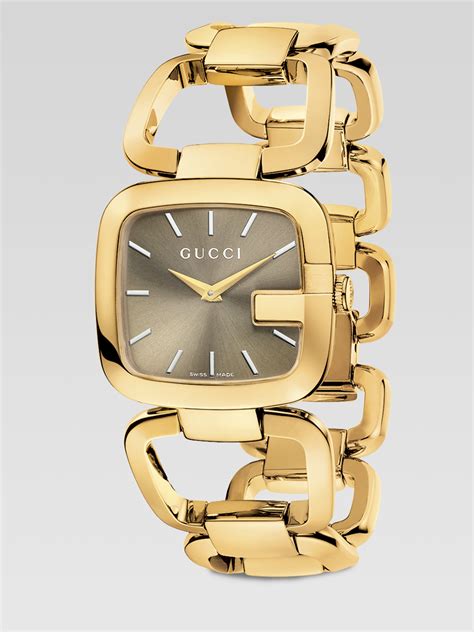 gucci ladies watch goldsmiths|Gucci gold bracelet watch.